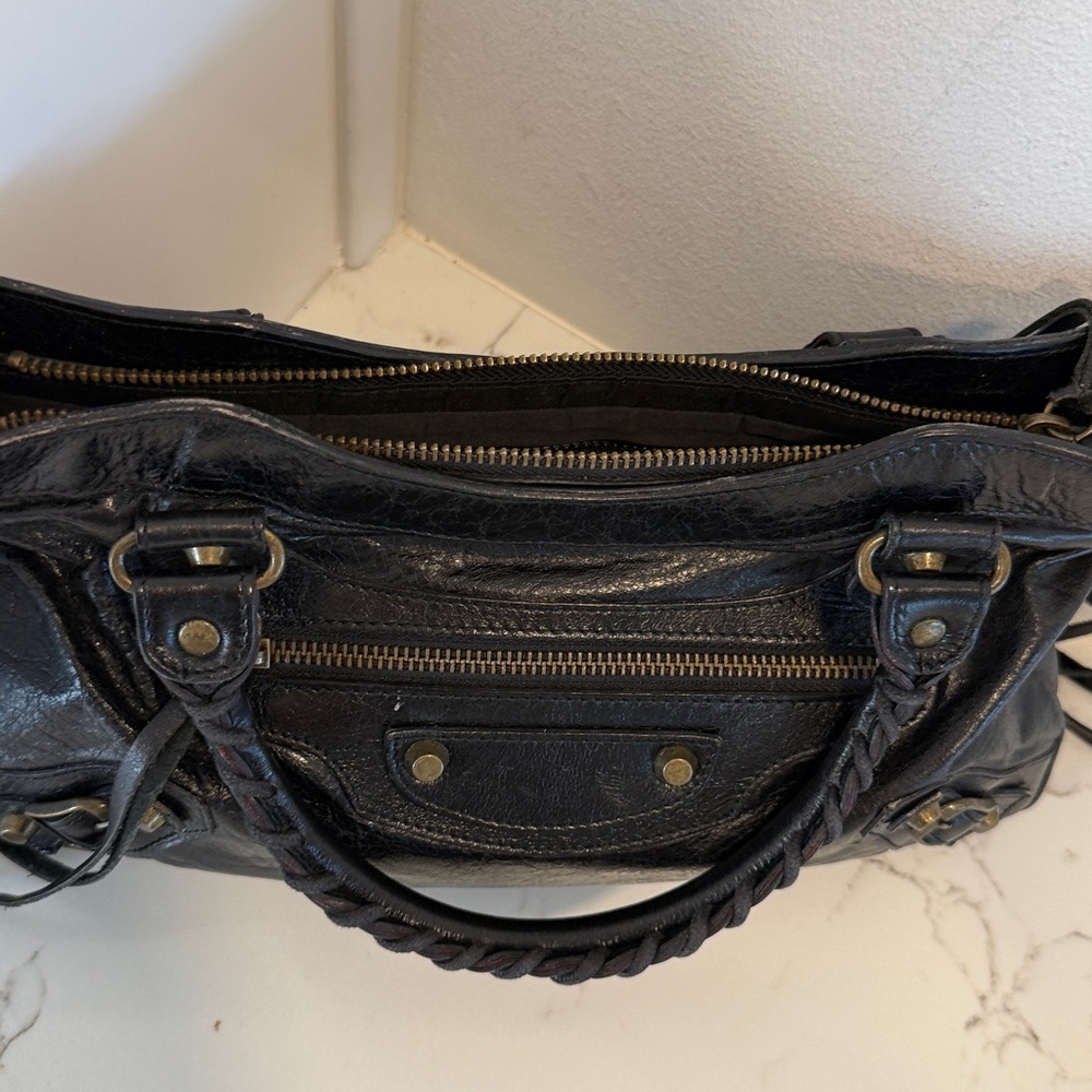 Balenciaga Motocross Town Black Leather Bag - Picture 7 of 7